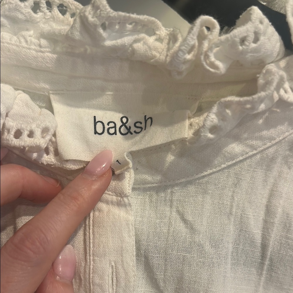 ba&sh Cream Ruffled Top - Picture 2 of 2